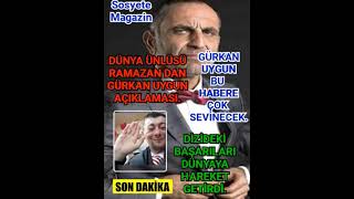 sosyete magazine dünya ünlüsü Ramazan dan Gürkan uyguna övgüler yağdırdı Gürkan uygun çok sevinecek.