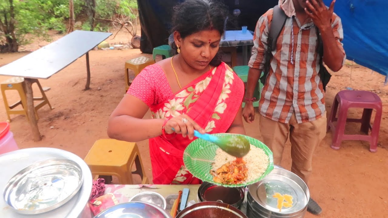 Road Side Meals | Bagara Chicken Rice | Chicken Rice | Dal Rice | Jeedimetla | Hyderabad | Street Food Zone