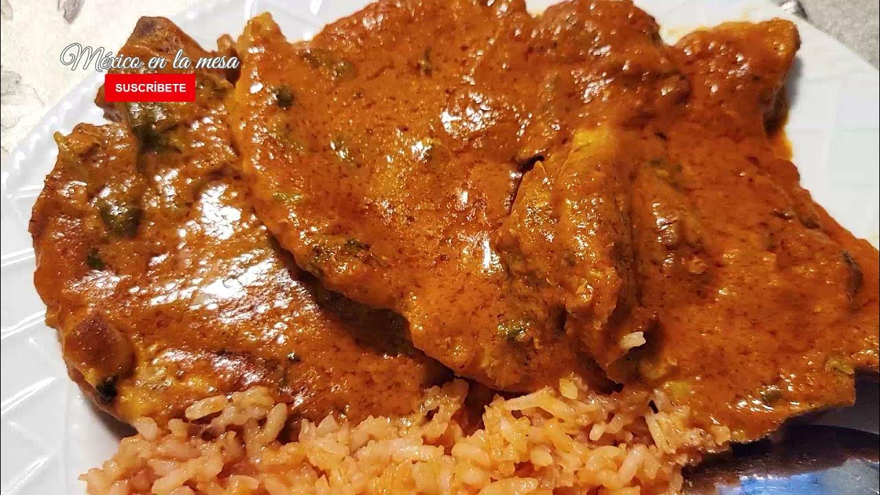 Chuletas De Puerco En Salsa De Chile Chipotle Con Crema Muy Ricas 🤗