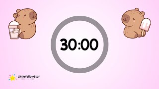 Capybara 30 Minutes Classroom Countdown Timer For Kids With Lofi Music | Classroom Visual Timer Profile