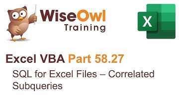 Excel VBA Introduction Part 58.27 - SQL for Excel Files - Correlated Subqueries