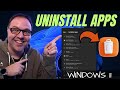 How to uninstall apps on windows 11