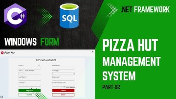 C# Project | Windows Form with SQL | Pizza Hut Management System | Part-02 | Insert & Clear Button