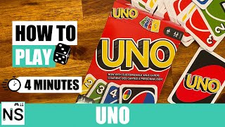 How to Play UNO in 4 minutes (Uno card game rules)