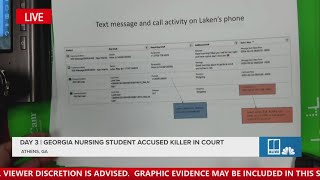Witness goes over Laken Riley's final phone activity before attack