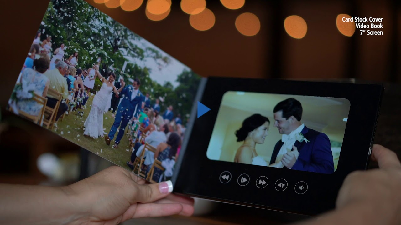 7 inch Screen Wedding Video Book Keepsake - Movida Video Books