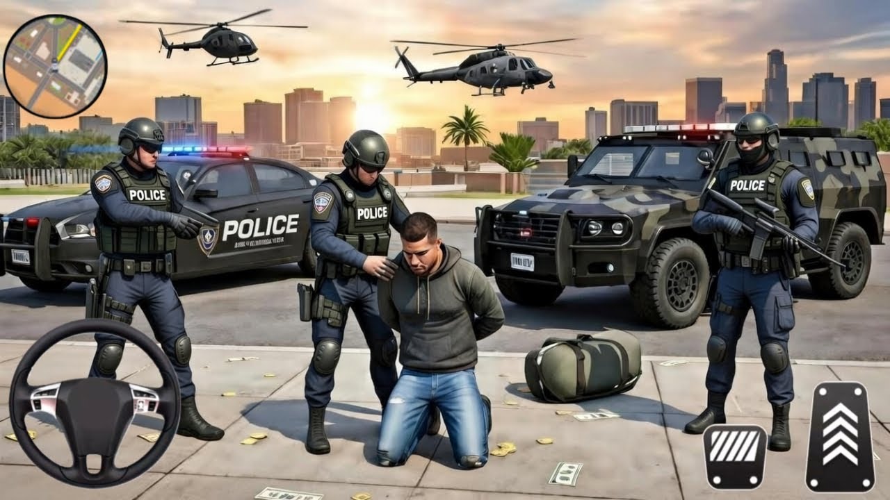 Police Car Chase Simulator 3D Game - Real Cop Cars Driving Simulator 2026 - Android Gameplay