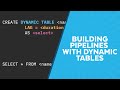 Building pipelines with dynamic tables