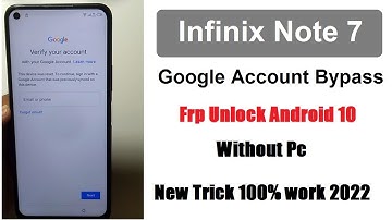 Infinix Note 7 X690B Frp Bypass Android 10 ||  Infinix Note 7 Frp Bypass 2022 || Without PC