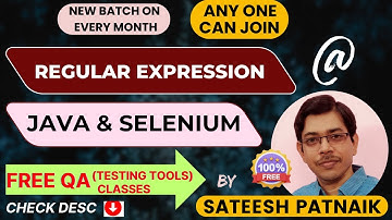 Java Regular Expressions @ Selenium WebDriver |Free QA - Core Java -SQL Classes |Check Desc👇 To Join