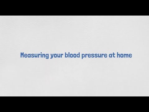 Measuring your blood pressure at home