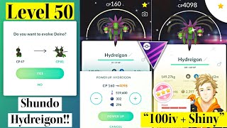 Level 50 ✨ Shundo ✨ Hydreigon For Master League Pokemon Go Battle League | Deino Community Day 2022