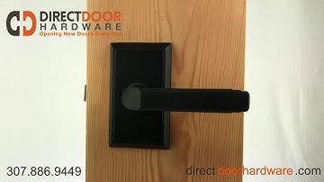 Emtek Milano Lever with Rectangular Rosette in Flat Black