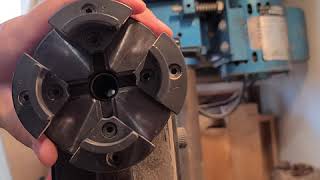 Wen 4" 4 Jaw wood lathe chuck video 14