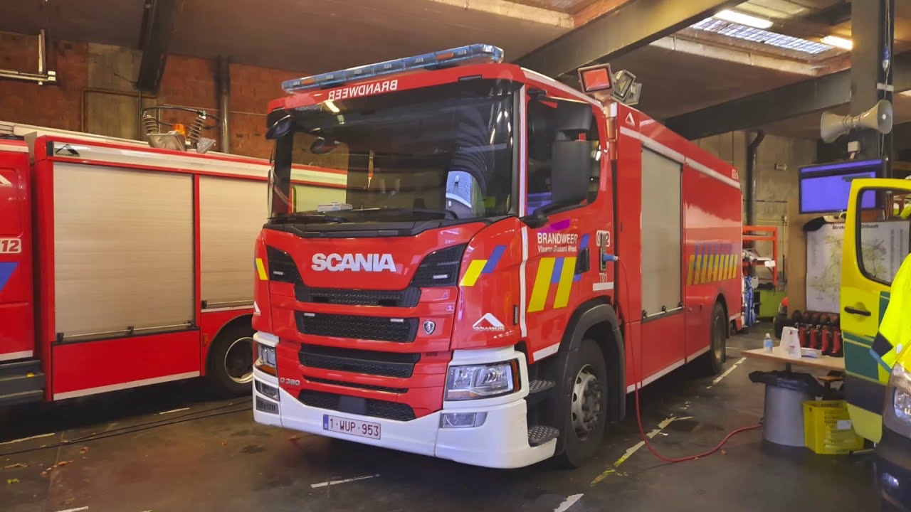[NIEUWE SCANIA] Kazerne + voertuigen brandweer Dilbeek HVZ Vlaams-Brabant West!