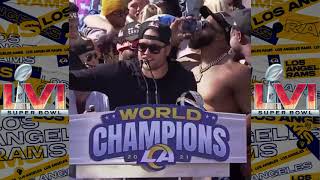 Matthew Stafford DRUNK as Hell at Rams Super Bowl parade