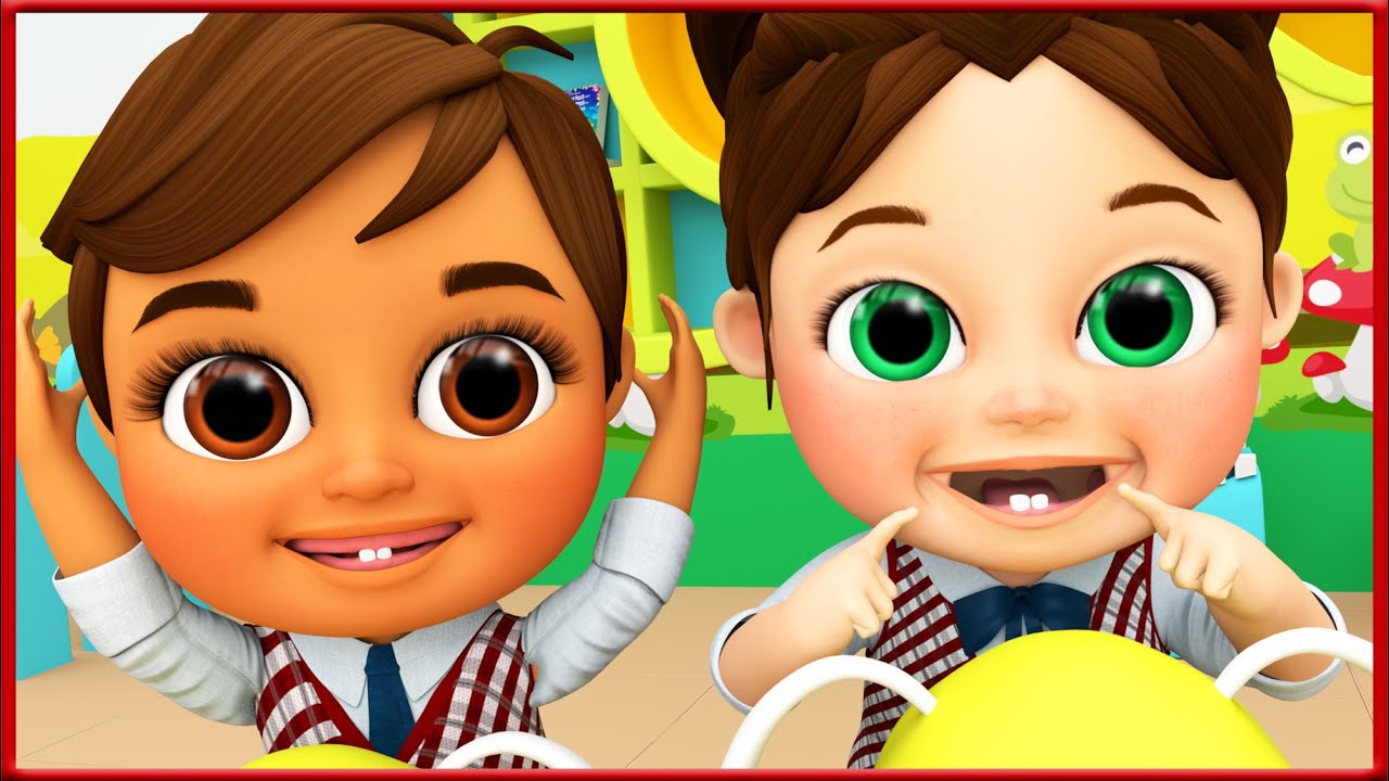 🔴 Head Shoulders Knees and Toes Song Banana Cartoon ASL Nursery