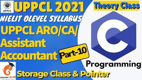 Accountant/ARO/CA 2021 Exam| UPPCL C Programming Language Theory Class | Part-10