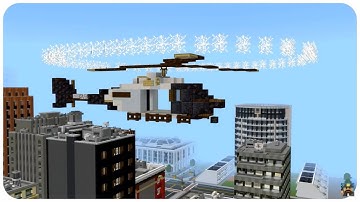 How to Build a Police Helicopter in Minecraft (Los Angeles) Minecraft Police Helicopter Tutorial