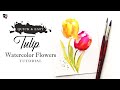 Paint easy tulips in watercolour  beginner friendly tutorials