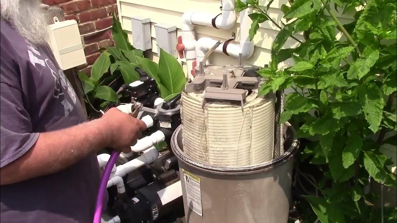 What Backwashing Leaves Behind How To Clean Your D.E. Pool Filter THE EASY WAY!!! YouTube