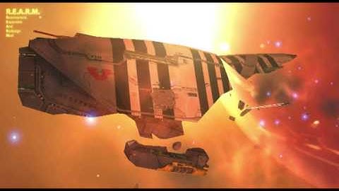Homeworld 2: Vaygr mothership debris test -R.E.A.R.M.