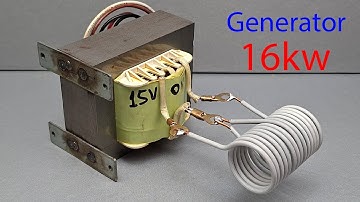 I make 220v 16kw free energy generator self running from transformer tools use pvc copper wire