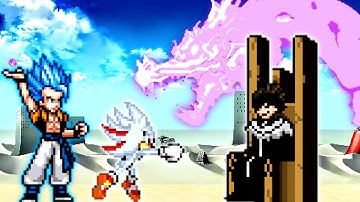 Gogeta V3.5 OP (all form) & Shadic V2 OP (all form) VS Aizen TYBW V5 OP in Jump Force Mugen