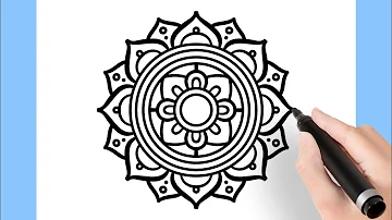 Como desenhar uma mandala passo a passo?