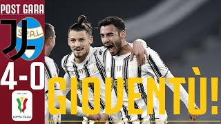 #juvespal 4-0 (16' rigore morata, 33' frabotta; 78' kulusevski, 94'
chiesa)#coppaitalia - quarti di finaleuna buona juve regola la spal
senza difficoltà, con...