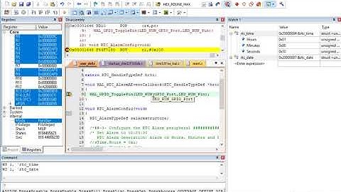 RTC Alarm Interrupt Test STM32F103