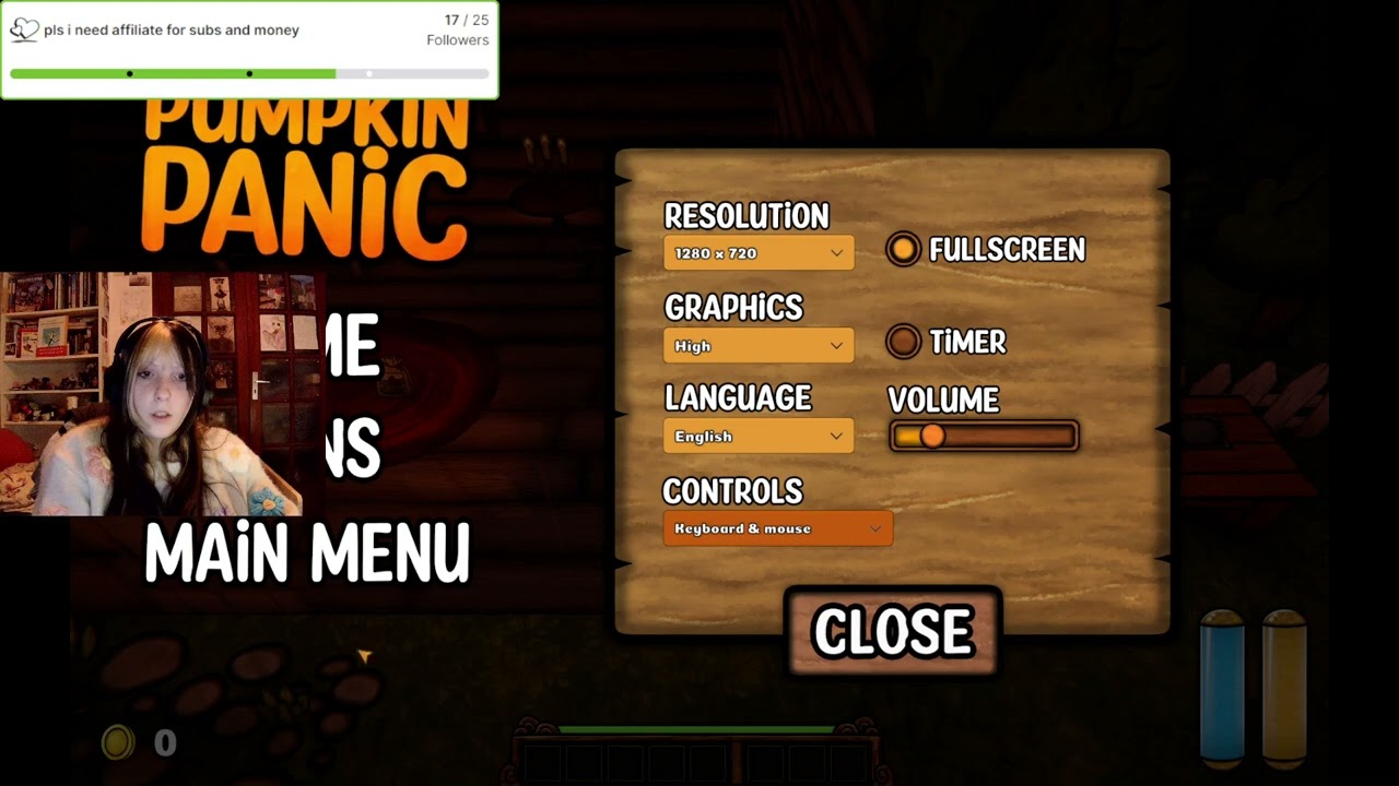 indie psychological horror game pumpkin panic except i quit after dying once