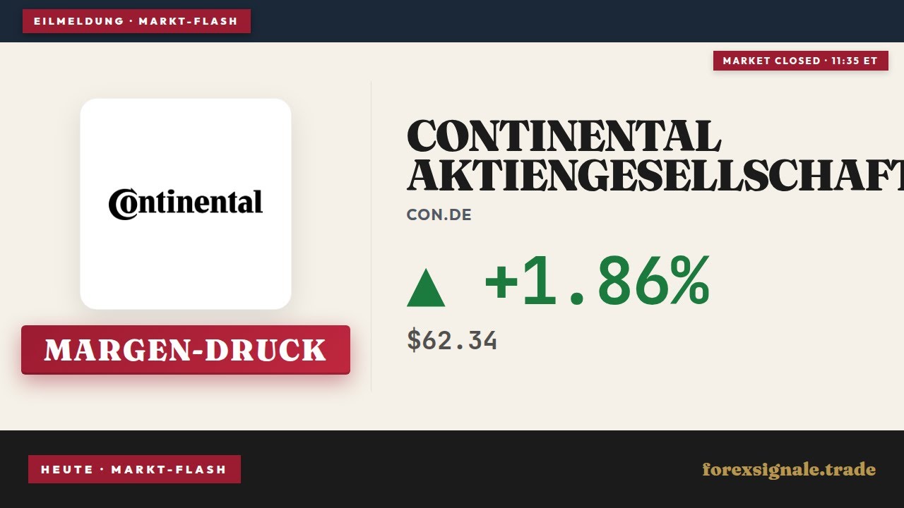 Continental Quartal mit 11,9% Marge: Chance trotz Umsatzrückgang?