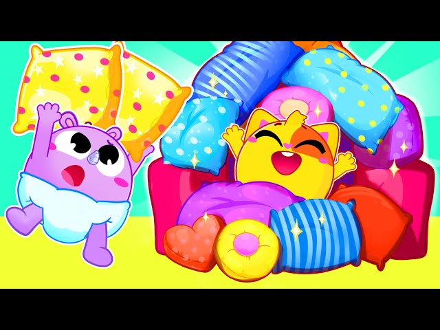 Giant Pillow Fort Party for Kids | Toddler Zoo Songs For Baby & Nursery Rhymes class=