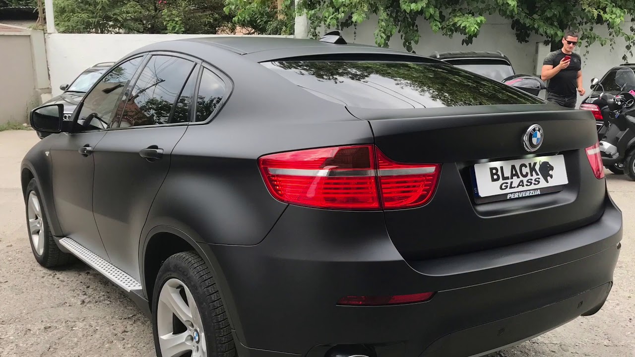 Car Wrapping Matte Black Car Wraps BMW YouTube