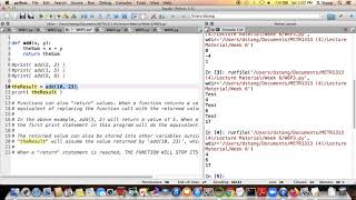 METR1313 - Week 6 - Segment 3 (p2 / 2): Retaining Returned Values From Python Functions