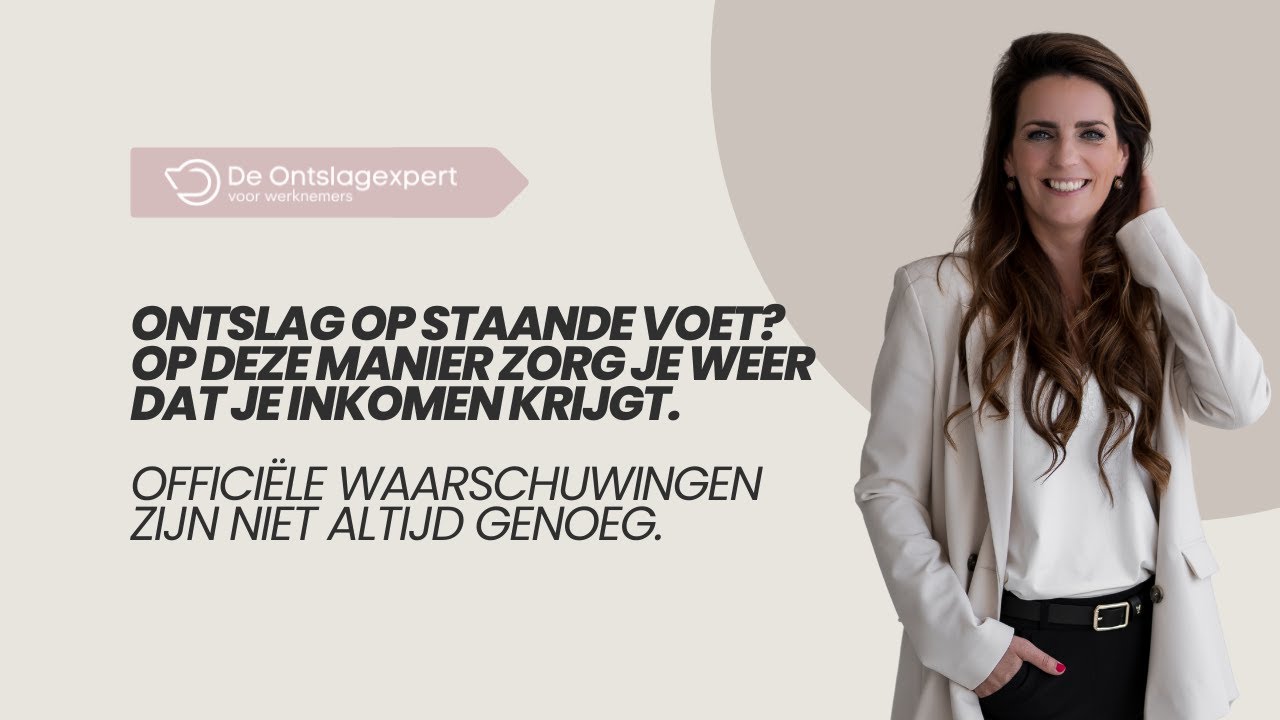 Ontslag op staande voet of officiële waarschuwing gekregen? Dit moet je NU doen!