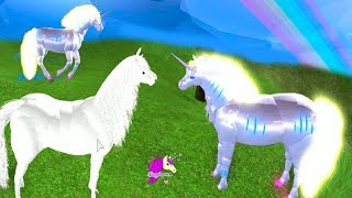 Glowing Unicorns ! Roblox Let's Play Horse World Video Game screenshot 5