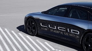 Electric Lucid Air High-Speed Stability Test At 217mph