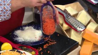 Microplane Fine and Extra Coarse Graters with Measuring Catcher with David Venable