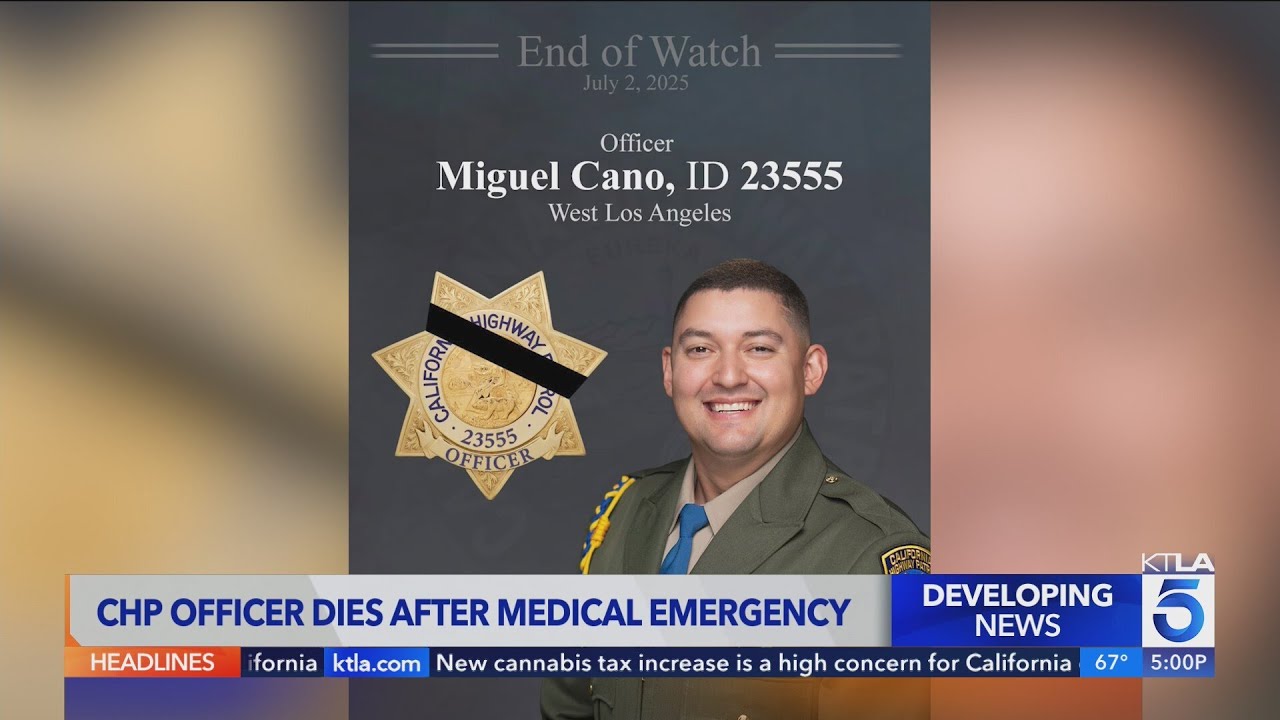 CHP officer dies in crash after suspected medical emergency - YouTube