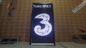 Running Text Putih 140Cm x 70Cm Wifi Outdoor