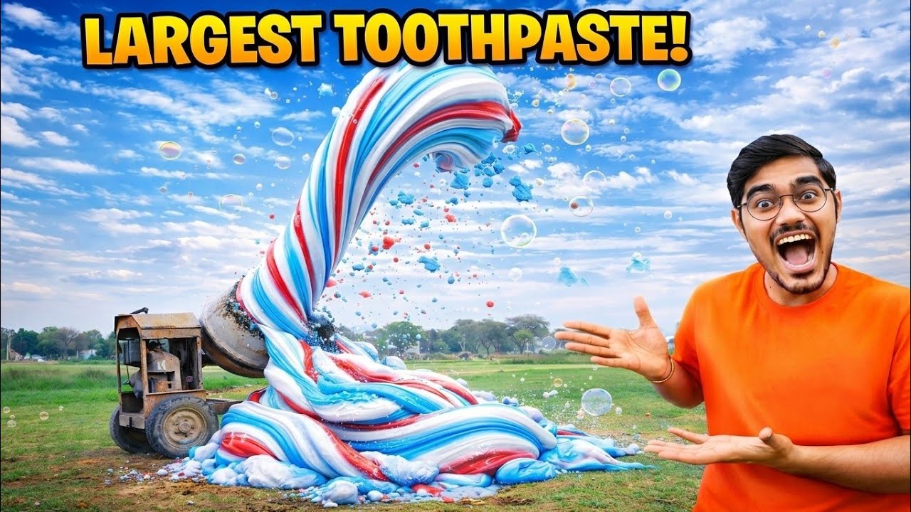 Toothpaste Craziest Largest Toothpaste In Cement Mixture Machine | सीमेंट मिलाने वाली मशीन ...