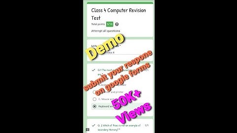 Demo for attempting  online test on google forms .#googleforms #online_exam #studyzone