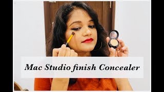 Mac Studio Finish Concealer Review + Tutorial || Honest Hindi Review  | Mac foundation & concealer