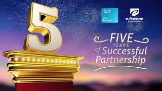 حفل تكريم شركة اي فاينانس من شركة سيسكو العالمية الذي يحتفل بخمسة أعوام من النجاح و الشراكة