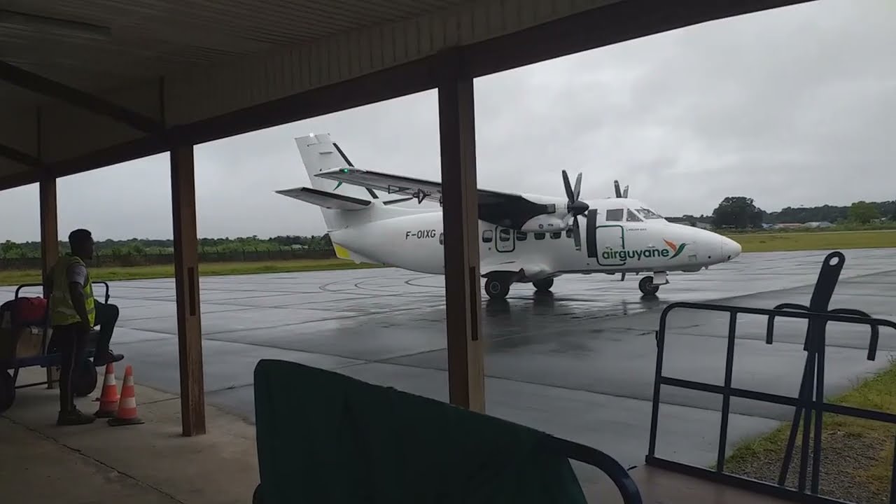 Air Guyane LET L-410 takeoff from Saint Laurent du Maroni