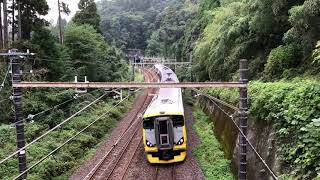 JR東日本外房線E257系500番台わかしお7号安房鴨川駅行き。