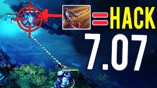 WTF Dota 2 Pudge Cheater 7.07 Target Seeking Hooks is Real by OG.Ana in Dendi's Set