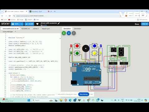 Simon Game Simulation using Arduino UNO - YouTube image.